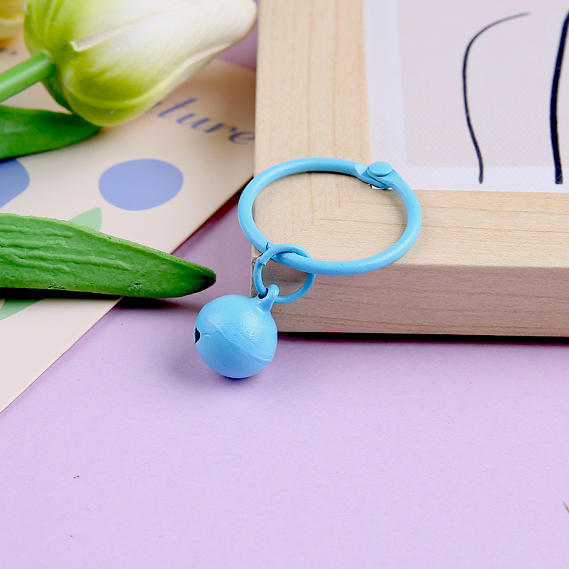 Picture of Korean Style Hyun-a Small Fresh Color Small Flower Bell Keychain Tanabata Gift Key Ring Bag Women's Hanging Accessories