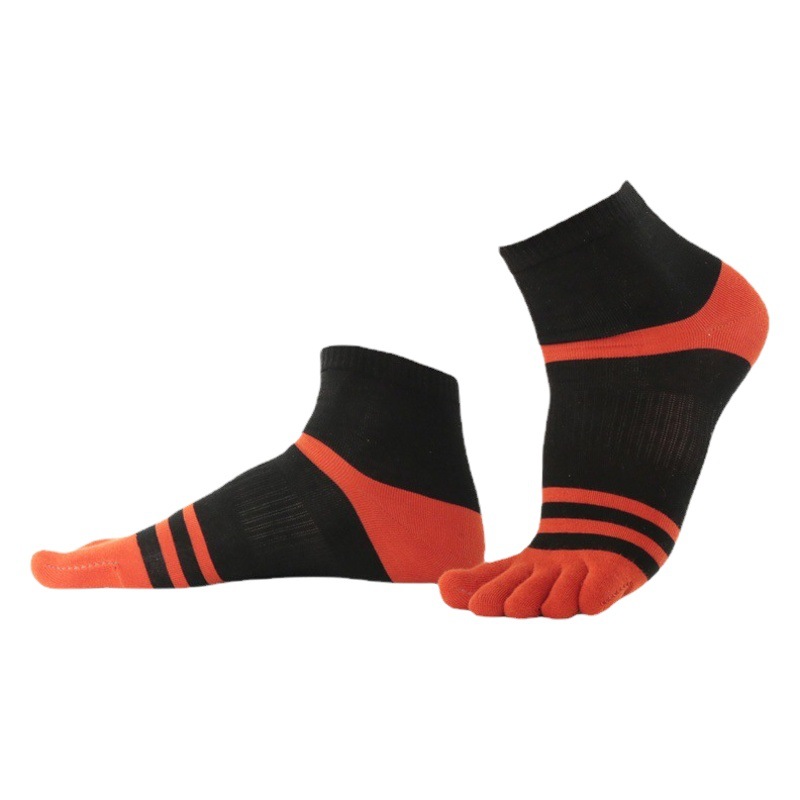 Toe Socks Men's Solid Color Cotton Autumn and Winter All-Season Deodorant Sweat-Absorbent Breathable Sports Mid-Calf Men's Split-Toe Socks Wholesale