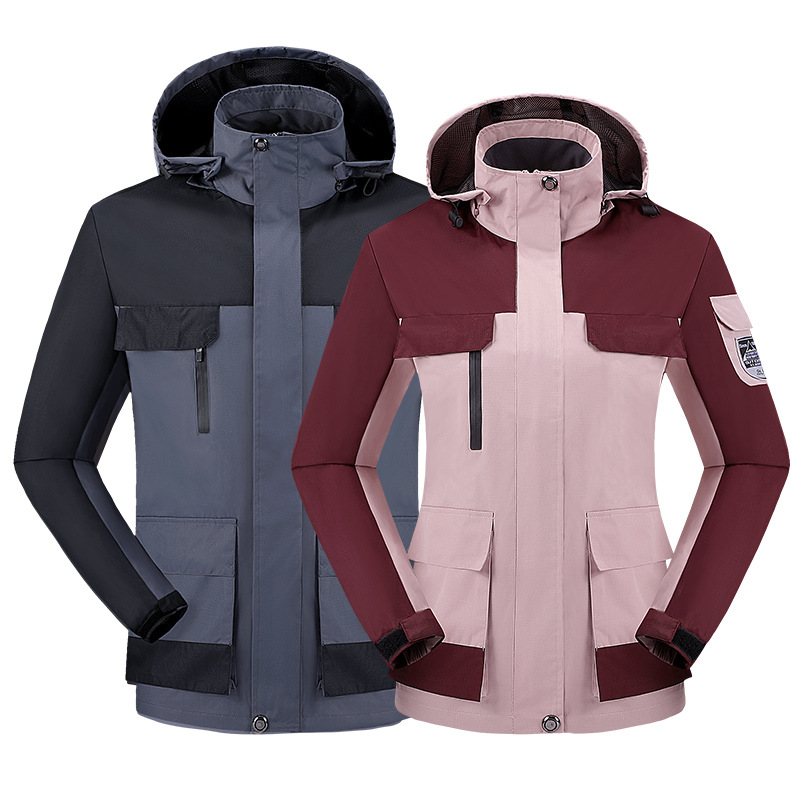 Picture of Amazon Couple Jacket Outdoor Large Size Hooded Windproof Waterproof Mountaineering Fishing Cargo Jacket for Men and Women