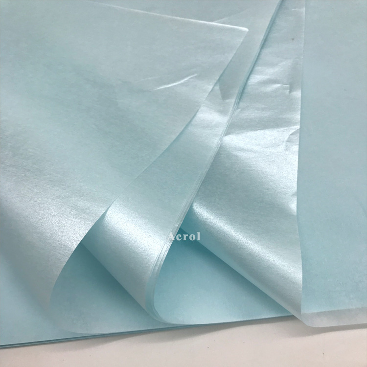 Pearlescent Paper Sydney Paper in Stock, Aqua Blue 50*70cm Waterproof Glossy Tracing Paper, Waterproof and Moisture-Proof