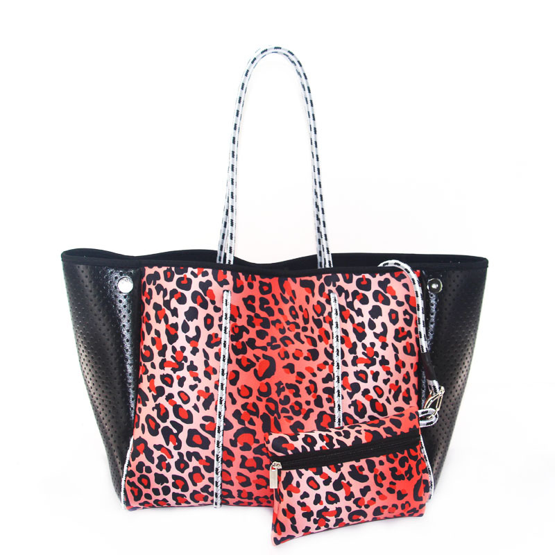 Picture of Diving Material Perforated Beach Bag European and American Fashion Portable Shoulder Strap Mother Bag Outdoor Casual Bag Portable Women's Bag for Women