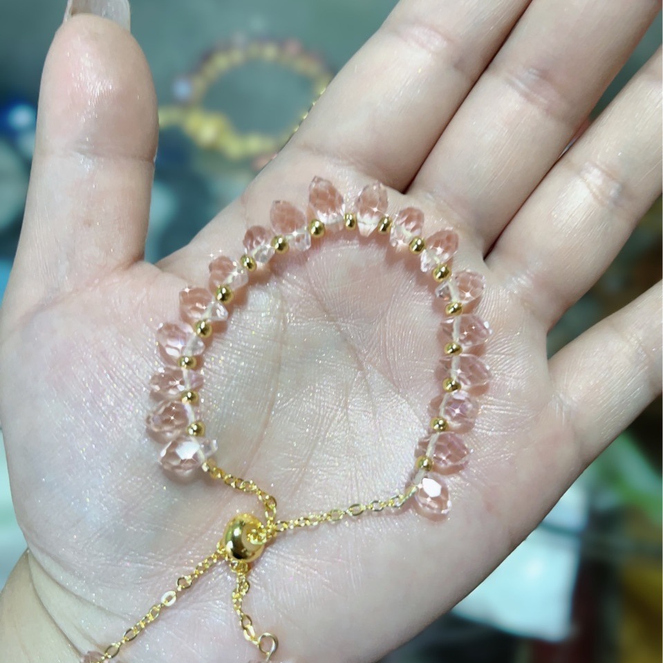 Children's Beaded Bracelet Princess Flower Bracelet Jewelry Student Bracelet Natural Pearl Live Broadcast Hot Item