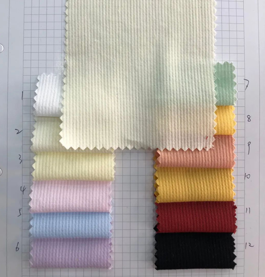Xiaojun textile new Chinese fabric cotton gauze beautiful stripe jacquard fabric shirt dress children's clothing