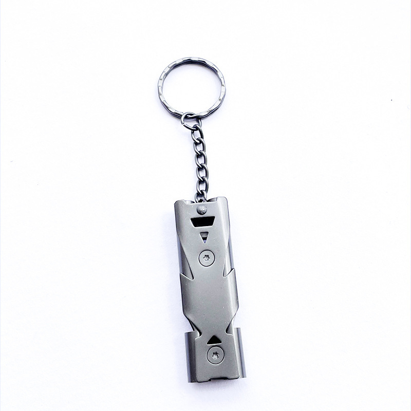 Picture of Survival Whistle Double-barbed Boom Whistle Outdoor Rescue Whistle Stainless Steel High Frequency Earthquake Rescue Whistle High Decibel Whistle