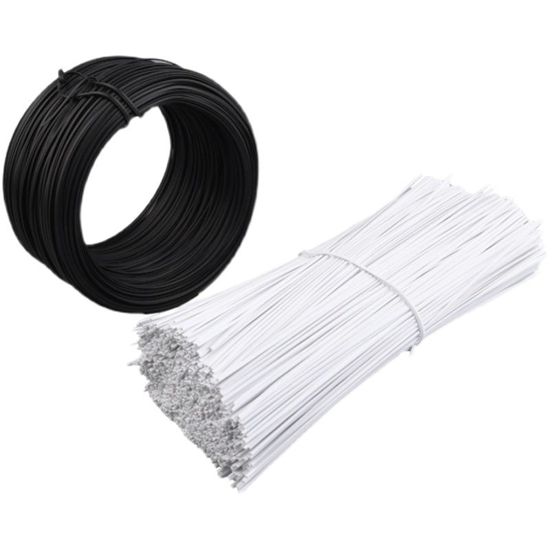 Galvanized plastic coated thin iron wire nose bar tie wire iron core tie wire plastic grape rattan stand tie wire garden tie
