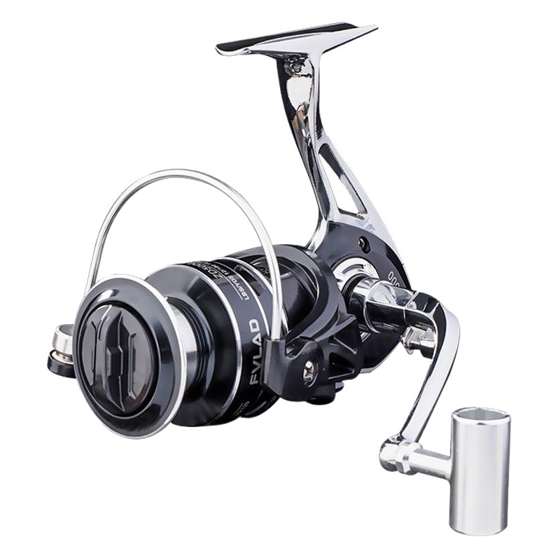 All-metal 5000 type silver spinning wheel smooth bearing for Luya rod fishing wheel fishing reel spinning wheel