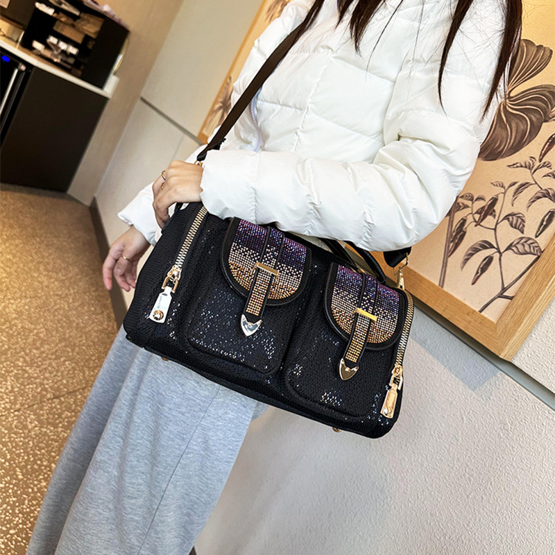 Picture of Guangzhou Women's Bag 2025 New Rhinestone Sequin Bag Women's Large Capacity Single Shoulder Crossbody Bag Casual Handbag Women