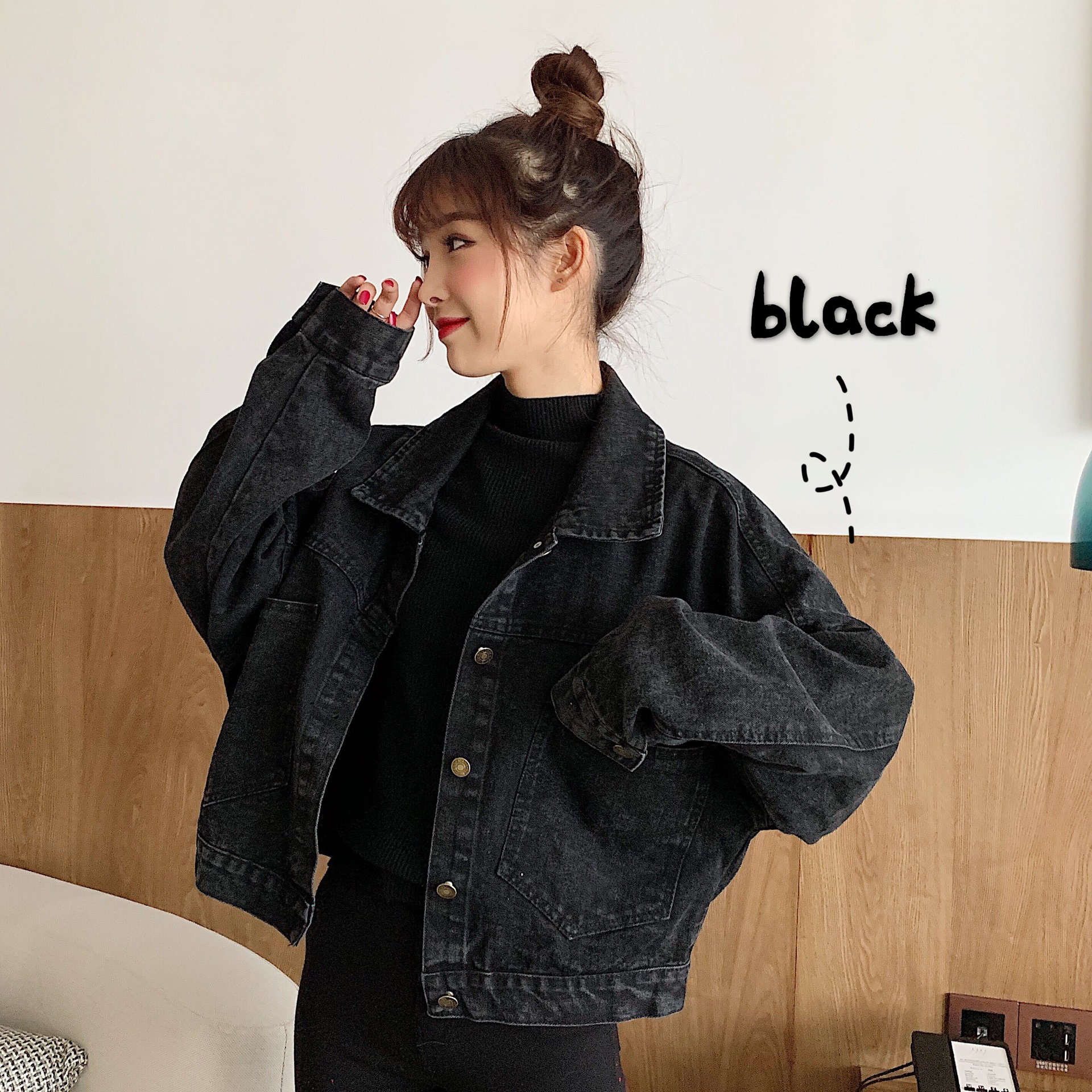 Picture of Cross-border 2022 Spring and Autumn New Korean Style Loose Denim Jacket Women's Short Women's Jacket All-match Top Instagram Fashion