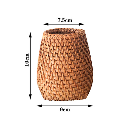 Picture of Rattan Pen Holder Tea Set Bamboo Tea Tongs Tea Spoon Tea Needle Pu'Er Tea Six-Piece Tea Ceremony Accessory Storage Box Rustic Style