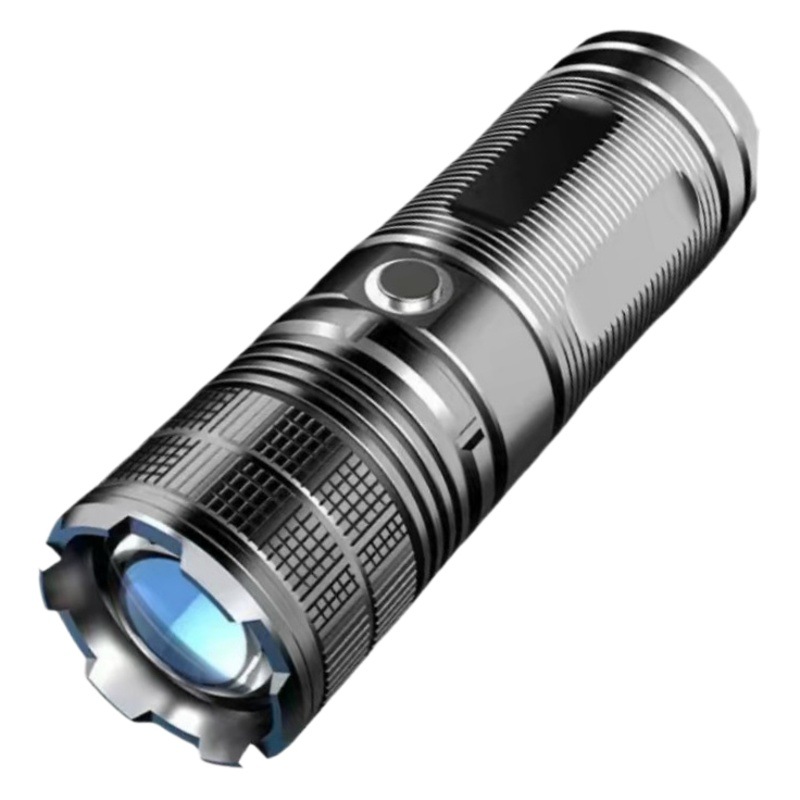 Strong flashlight charging ultra-bright long-range outdoor portable xenon small flashlight ultra-long endurance white laser small steel cannon