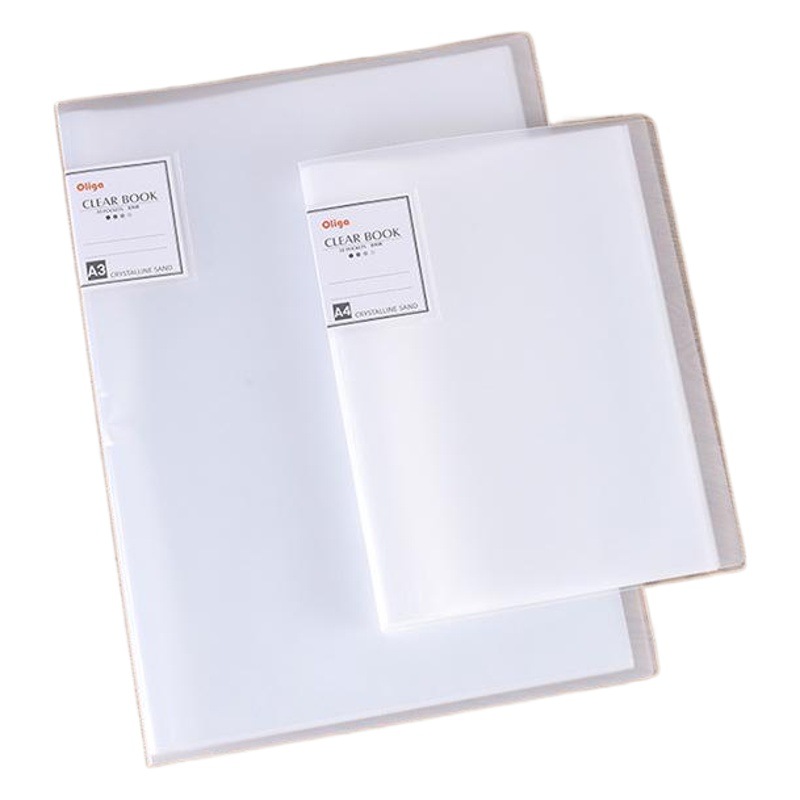 A2A3 Clip Test Paper Folder Student File Folder High School Document Organizer Transparent Insert Page Classification Sorting Loose-Leaf Binder