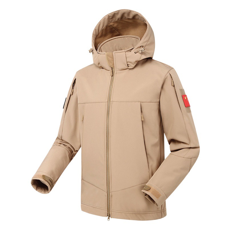 Picture of Jiefeng Outdoor Shark Skin Soft Shell Jacket Windproof Waterproof Warm Thickened Military Fan Tactical Three-in-One Jacket