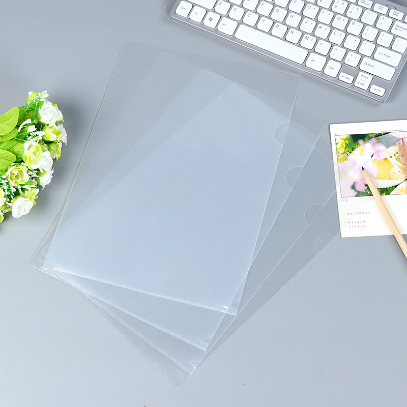 Picture of a4 a5 single-page folder wholesale pp plastic transparent color office folder printable logo
