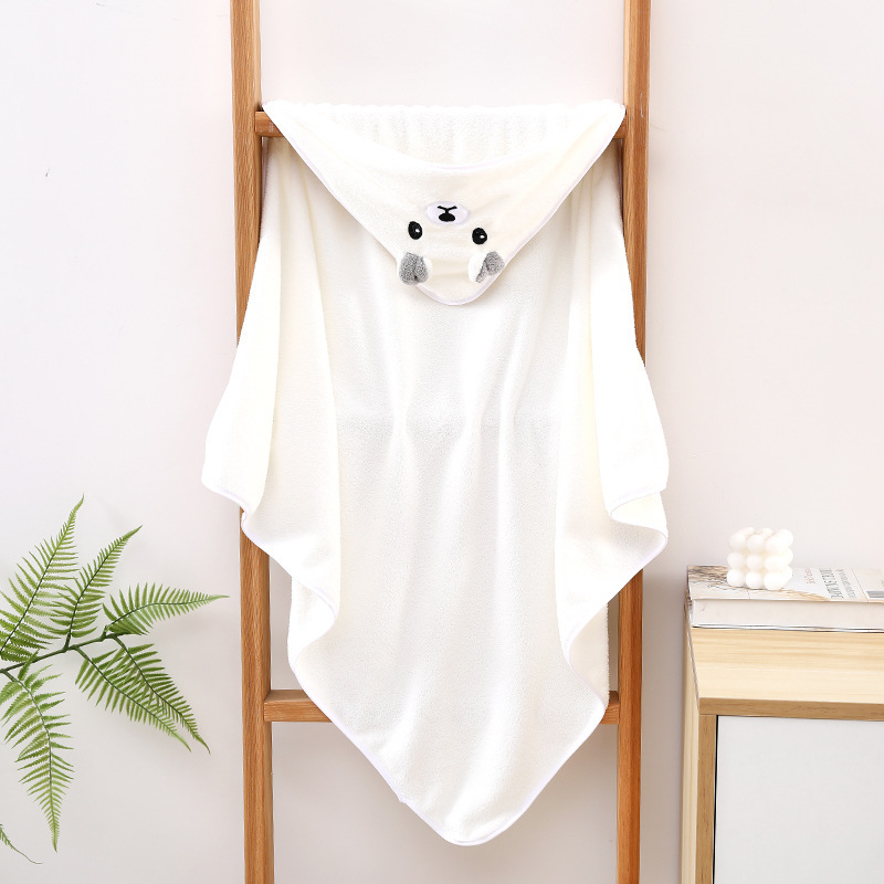 Picture of Wholesale and Retail Baby Bath Towels, Baby Blankets, Coral Velvet Quilts, Children's Hooded Embroidered Cartoon Bath Towels