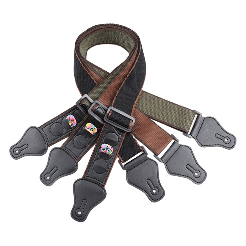 New Brown Cotton and Linen Guitar Band Folk Guitar Popular Strap Multi-functional Three-color Optional Musical Instrument Accessories