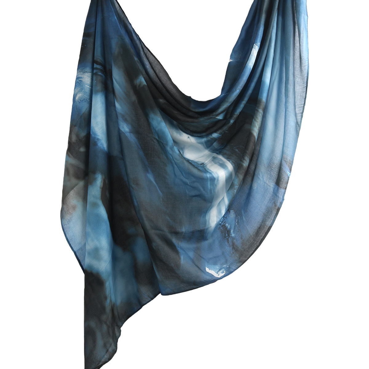 Picture of Best-Selling Watercolor Tie-Dye Cotton Scarf Arabian Satin Polyester Long Scarf Turkish Middle Eastern Scarf