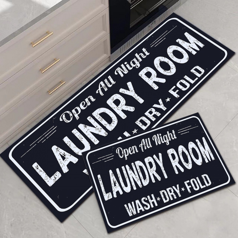Cross-border TEMU Daifa Creative Laundry Absorbent Foot Mat American Kitchen Long Strip Floor Mat Entry Door Foot Mat
