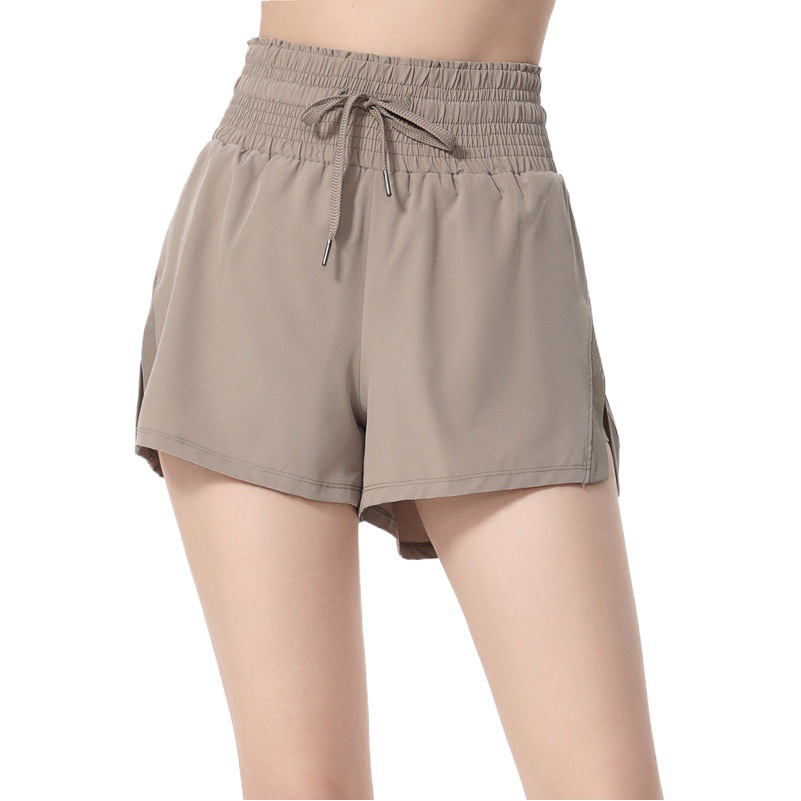 lu Anti-walking Sports Shorts Women's High Waist Summer Yoga Fitness Hot Pants Quick-drying Running Training Shorts