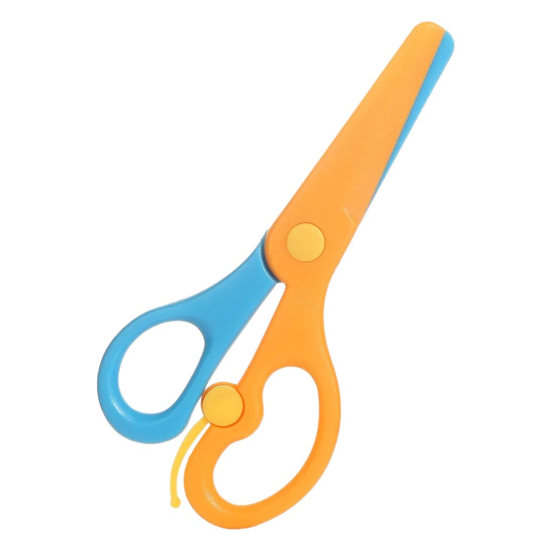 Children's Scissors Handmade Plastic Round Head Primary School Students Kindergarten Art Paper Cutting DIY Toys Safe Portable Stationery