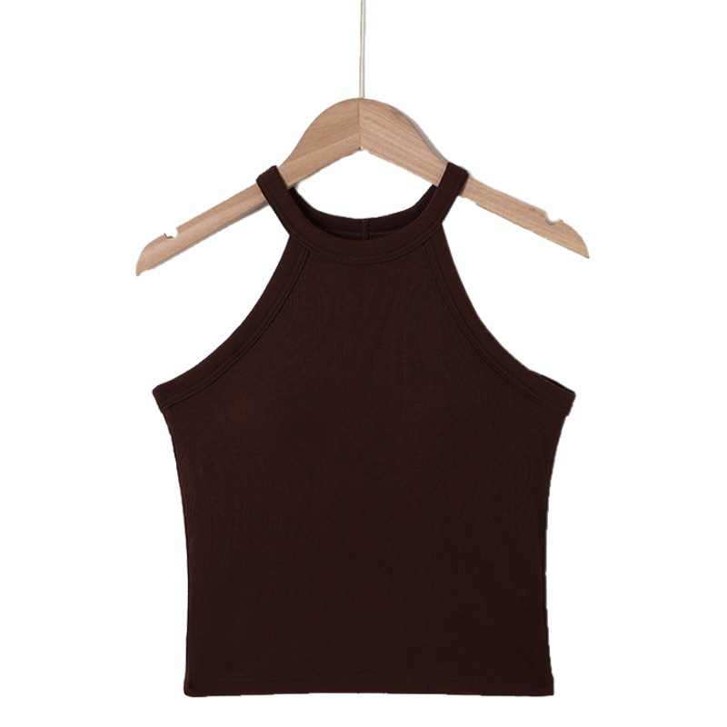 Sexy Sleeveless Small Camisole Women's Autumn and Winter Korean Style New Style Hot Girl Outer Wear Base Top with Chest Pad