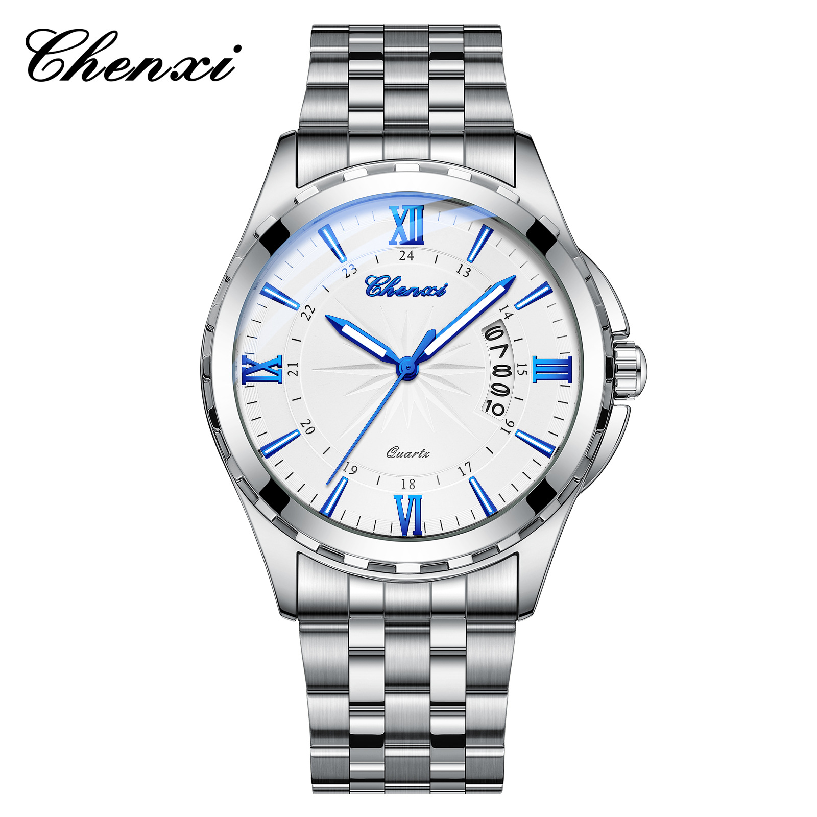 Picture of Dawn Watch Quartz Watch Men's Watch Calendar Watch Men's Waterproof Luminous Fashion Business Watch Source Factory Wholesale