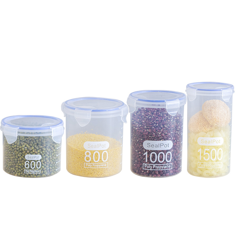 Picture of Large Sealed Transparent Plastic Sealed Jar Milk Powder Jar Food Jar Kitchen Grain Storage Box Storage Jar