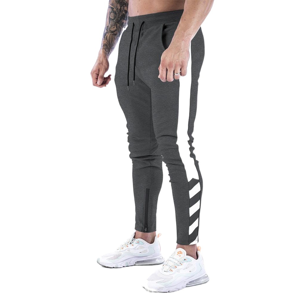Amazon cross-border muscle fitness men's trousers autumn and winter new leisure sports running training leggings wholesale