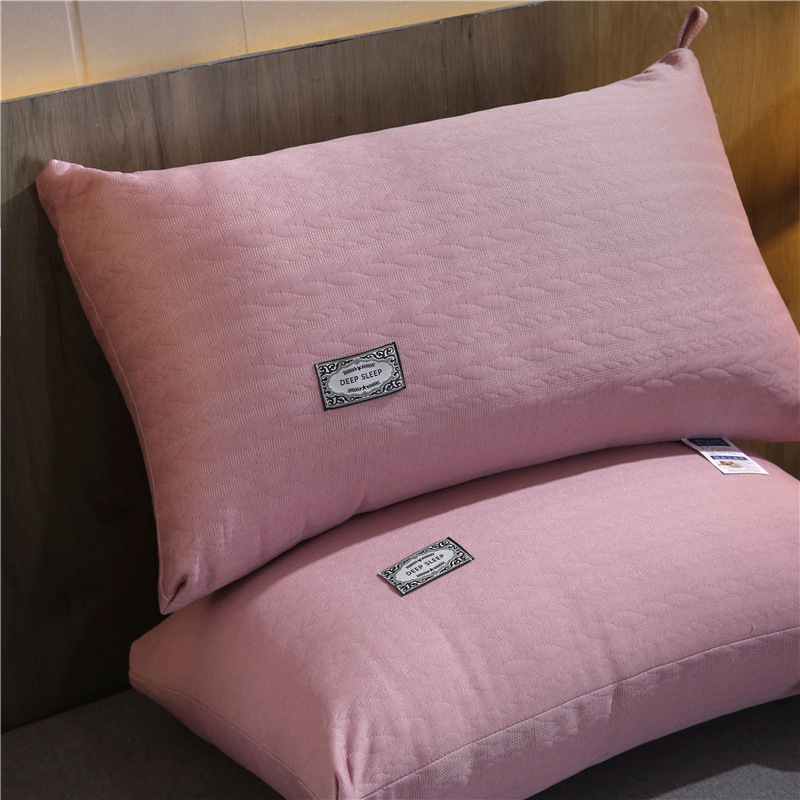 Picture of Factory direct wheat knitted cotton pillow to help sleep cervical spine hotel does not collapse student dormitory pillow single