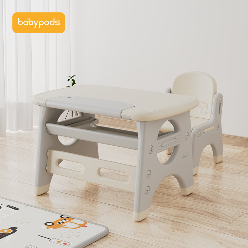 Babypods Study Table Kidsren's Dinosaur Table and Chair Set Toddler Baby Toys Painting Reading and Writing Small Table