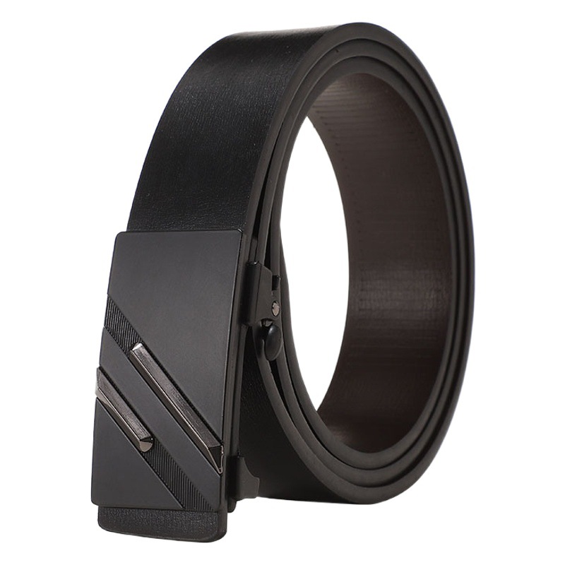 Belt men's toothless automatic buckle leather belt business casual pants with live cross-border men's wholesale generation