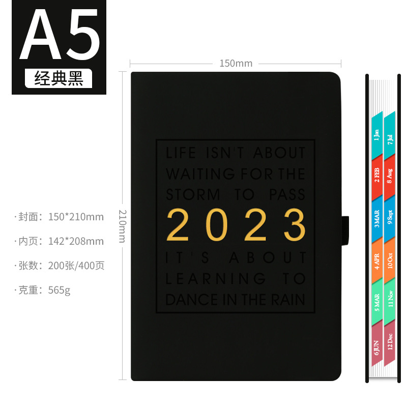 Picture of 2025 Schedule, 365-Day Daily Planner, One Page Per Day, Diary, Notepad, Time Management Notes