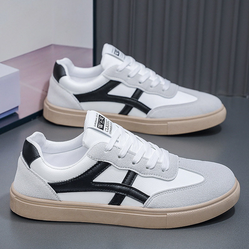 New men's shoes, retro moral training casual shoes, low-top white shoes, student fashion, versatile board shoes, running trendy shoes, men