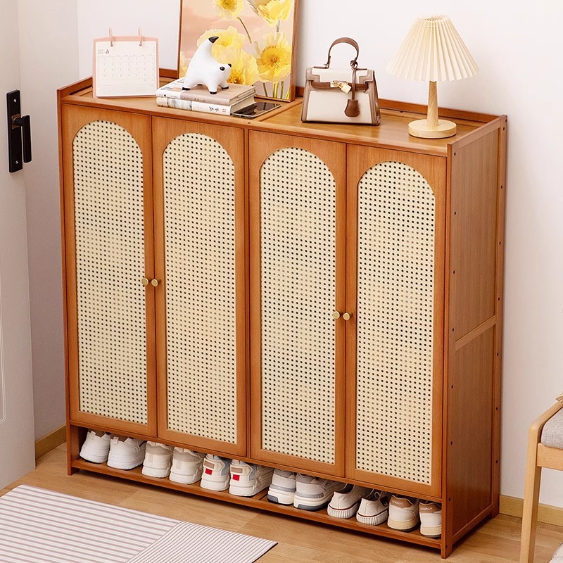 Simple Shoe Rack Shoe Cabinet Wooden Dormitory Small Footprint Multi-Layer Dustproof Entryway Shoe Rack Storage Rack