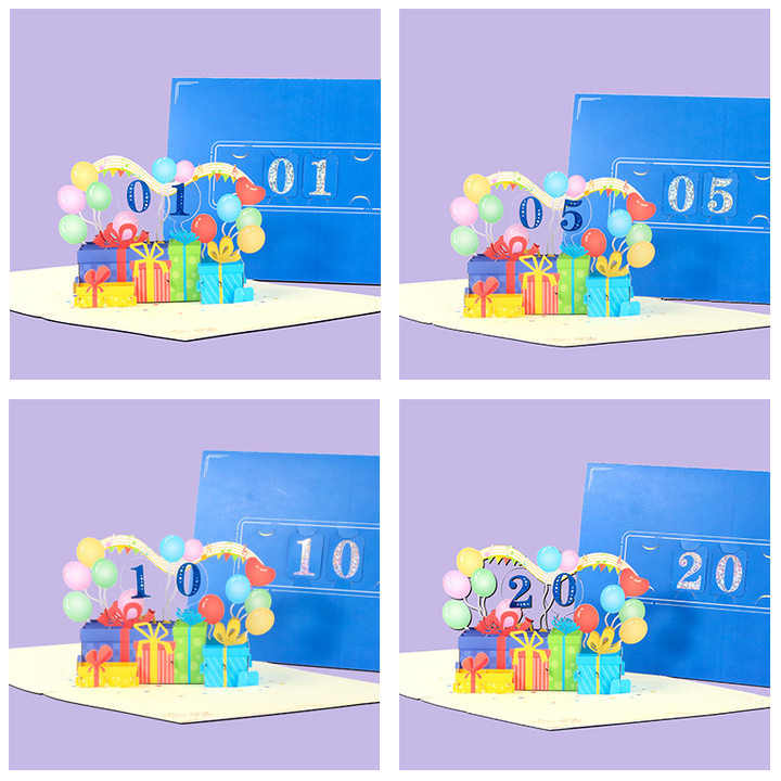 Picture of 3d stereo greeting card creative birthday wedding anniversary diy gift entry anniversary handmade card cross-border wholesale