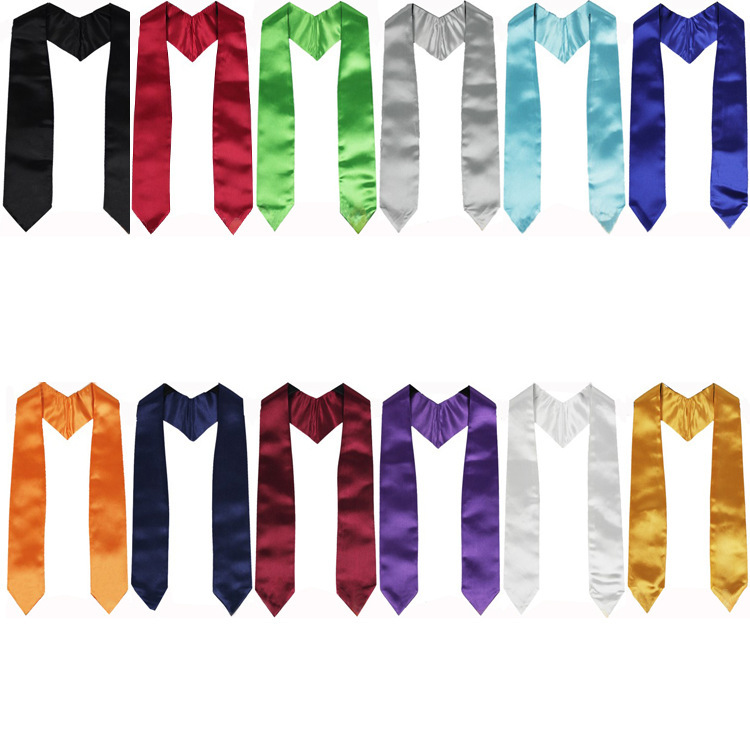 Bachelor's Clothing Graduation Shawl Ribbon University Adult Etiquette Flat Shawl Honor Printable logo Factory Customization
