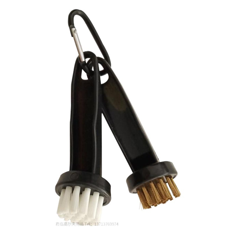 Golf club head brush cleaning brush round head brush cleaning iron head wood head copper wire brush PP nylon brush 2