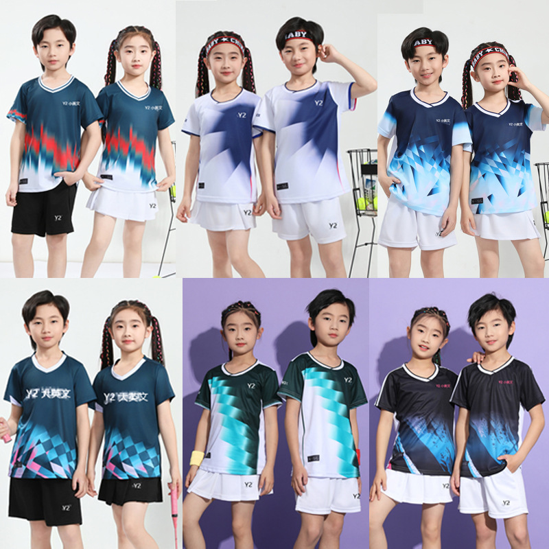 New Badminton Uniforms for Men and Women, Children's Sportswear, Training Class Uniforms, Summer 23051525354555657585960