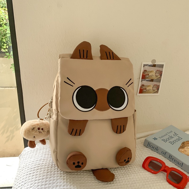 Picture of Ins Style New Siamese Cat Korean Style Harajuku Backpack Campus Style Junior High School Student Schoolbag Female Simple Primary School Bag