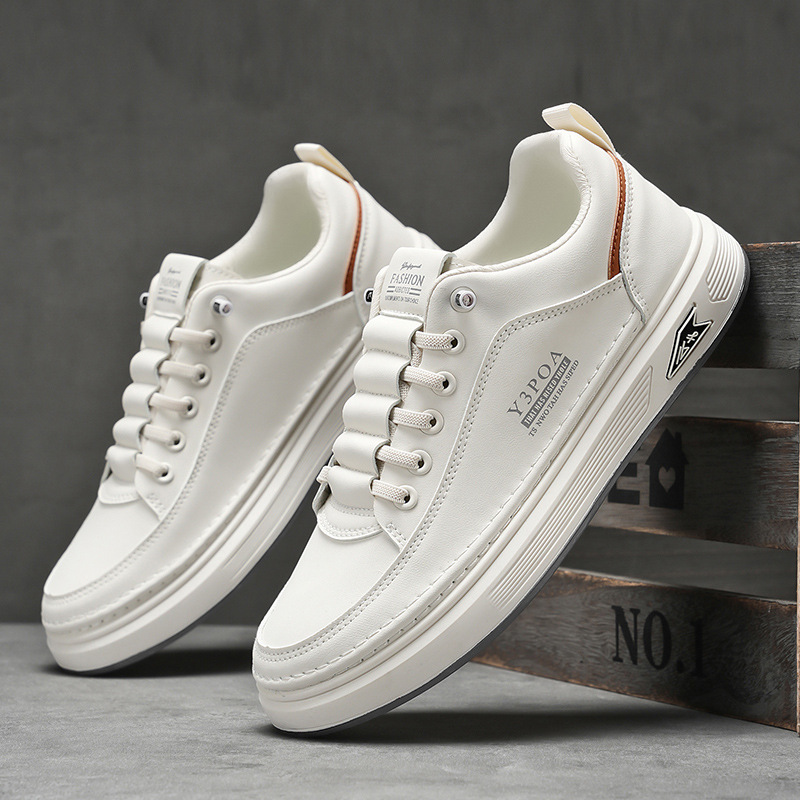 Picture of 2025 Spring Men's Shoes New Breathable White Shoes Men's Trendy All-match Thick-soled sneaker Casual Board Shoes Trendy Shoes