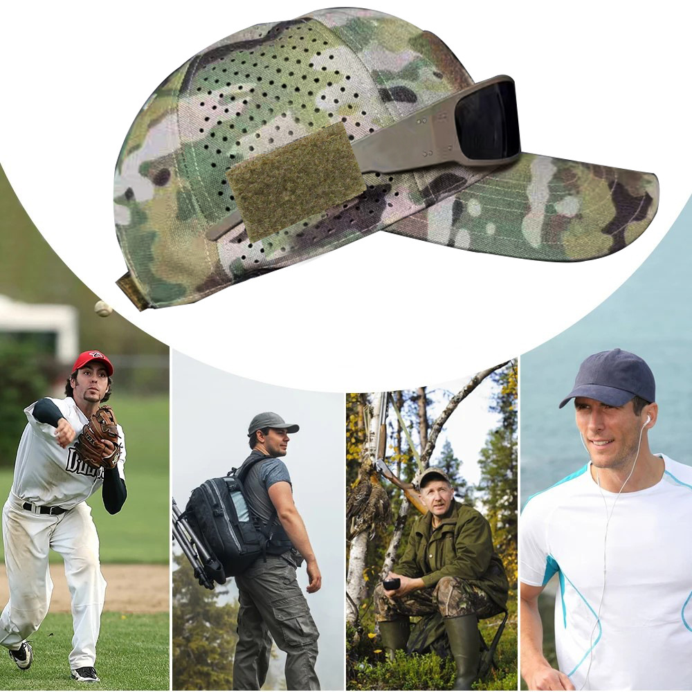 Picture of Outdoor Tactical Baseball Cap Men's Summer Camouflage Cap Mountaineering Sunshade Sun Protection Fishing Cap Velcro Net Hat