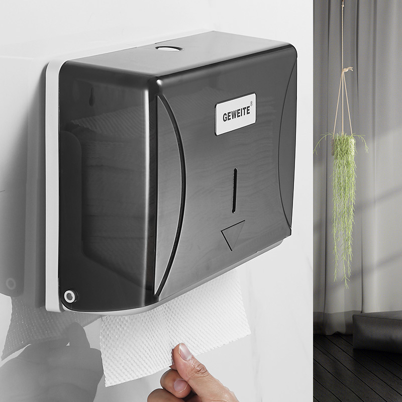 Hotel Restroom Hand Wiping Tissue Box Public Toilet Wall-mounted Paper Box Commercial Kitchen Punch-free Paper Box