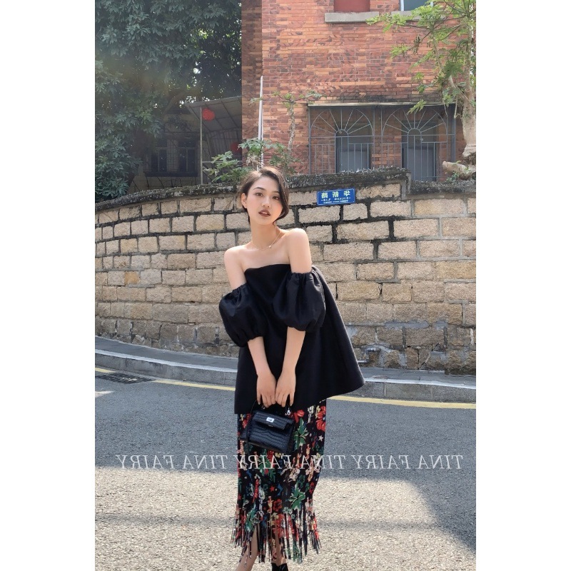 Picture of 2024 Summer Pleated Fashionable Slim Fit Miyake Printed Pleated Tassel Skirt