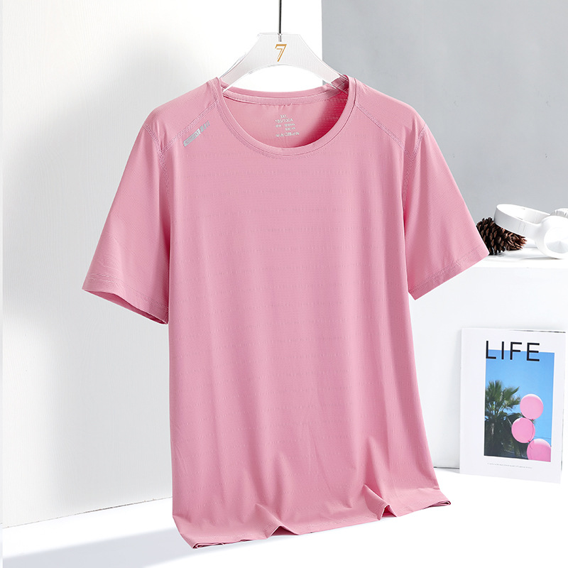 Picture of Summer New Printed Ice Silk T-shirt Men's Sports Leisure Running Fitness Breathable Short-sleeved Men's Outdoor Quick-drying Clothes