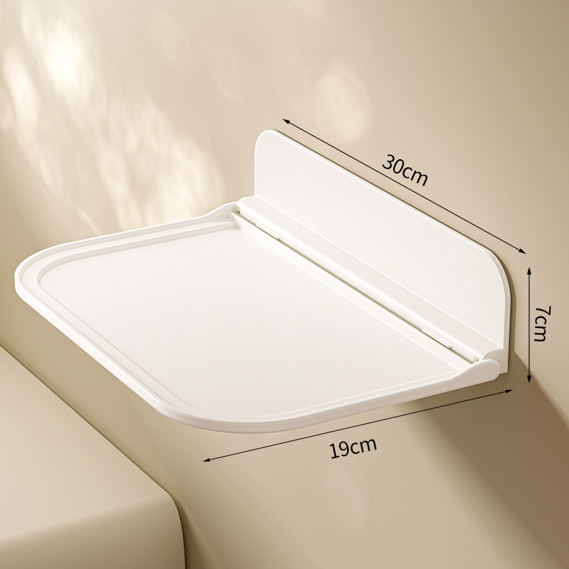 Picture of Foldable Wall Storage Rack Toilet Bedside Mobile Phone Punch-free Dormitory Storage Rack Set-top Box Rack Toilet