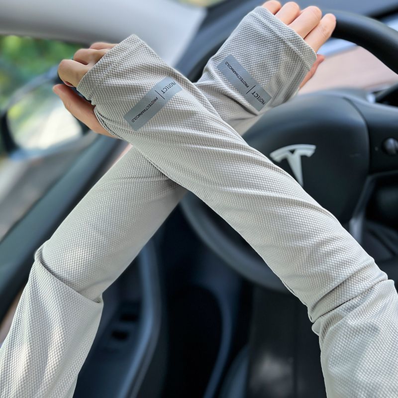 Sun Protection Ice Sleeves Men's Loose Ice Silk Sleeves Gloves Summer Men's Riding UV Protection Women's Sleeves 2023 New