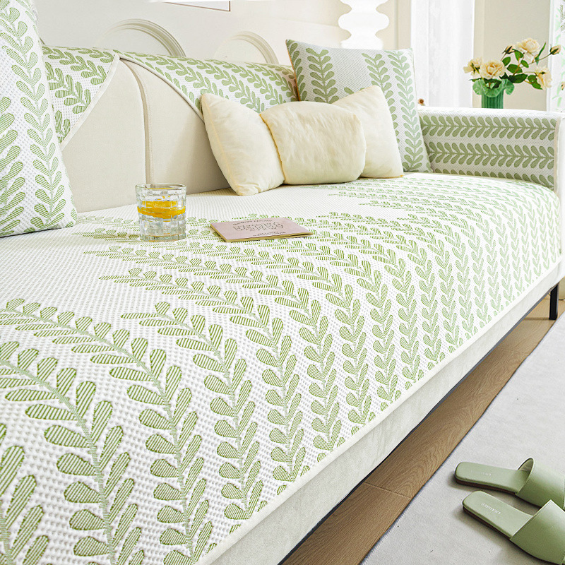Ice Silk Sofa Cushion Summer 2025 New High-End Mat Seat Cushion Non-Slip Sofa Cover Cover Cloth Summer Style