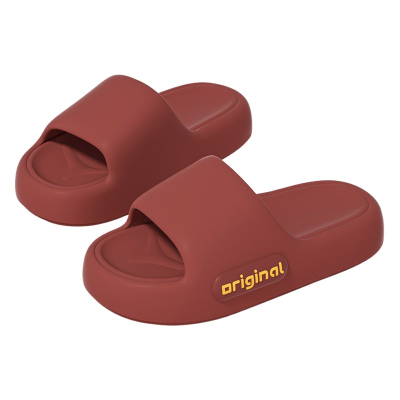 Slip-on slippers for women Summer home non-slip bathroom Bath couple thick bottom home men's slippers for summer outdoor wear