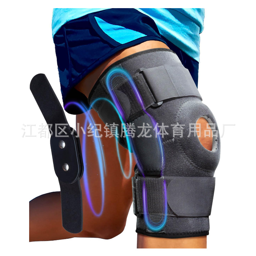 Aluminum Alloy Rubber Bracket Knee Pads Steel Plate Support Knee Pads for Men Meniscus Fixed Hinge Knee Protector Resistance Device