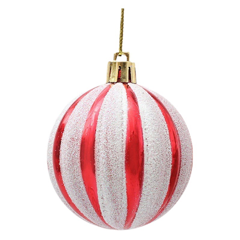 6cm Pumpkin Ball Christmas Tree Pendant Decorative Colorful Ball Cross-Border Supply Wholesale Christmas Electroplating Painted Plastic Ball