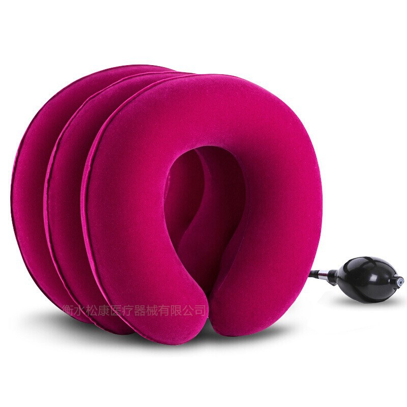 Wholesale Full Velvet Single-Tube Cervical Traction Instrument, Adjustable Inflatable Cervical Spine Neck Brace, Neck Instrument Stretching for Home Use